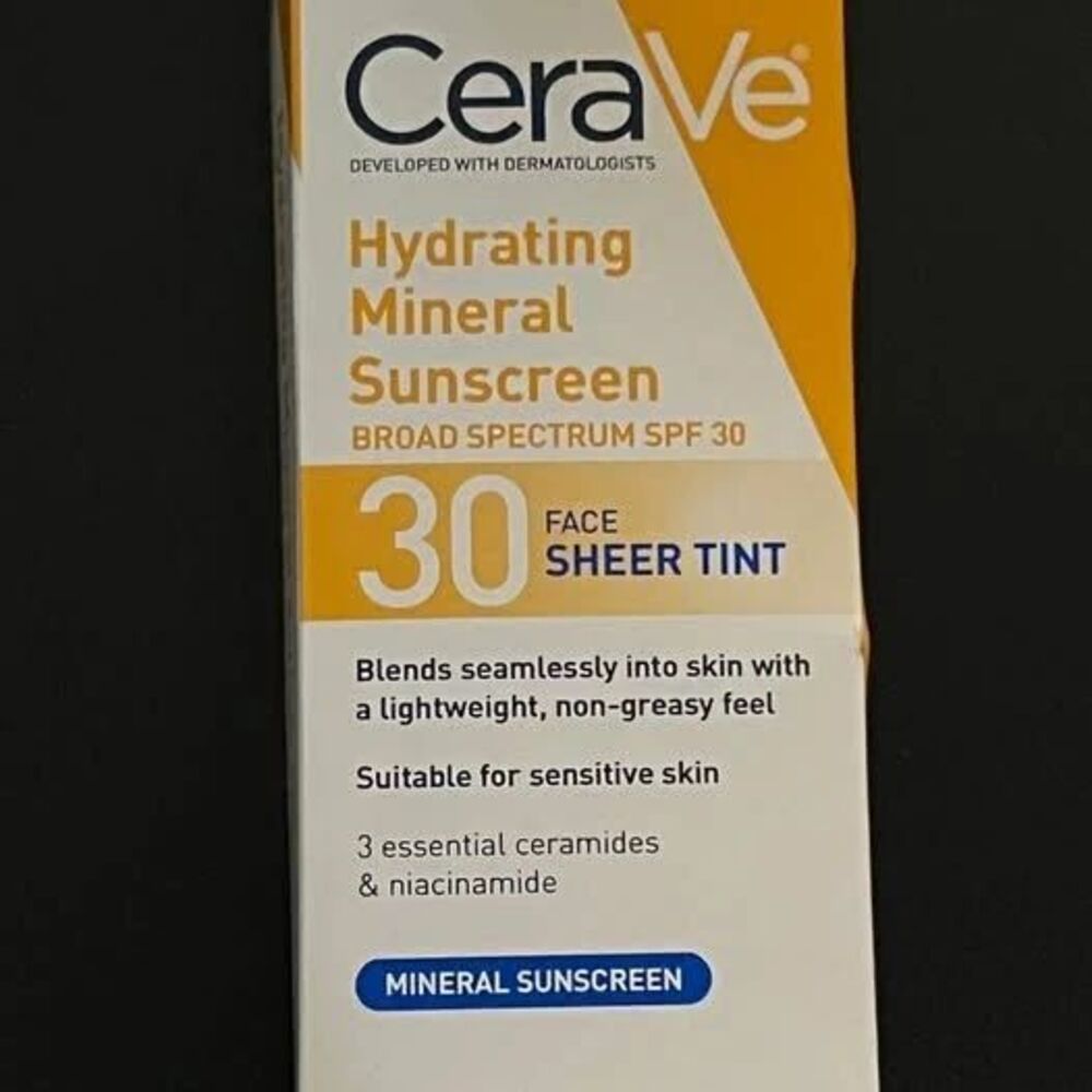 Cerave Hydrating Mineral Sunscreen SPF 30 Face Tint 1.7 oz